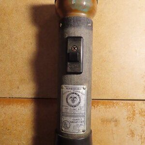 Vintage Ray-O-Vac US Bureau of Mines Permissible Electric Flashlight #611